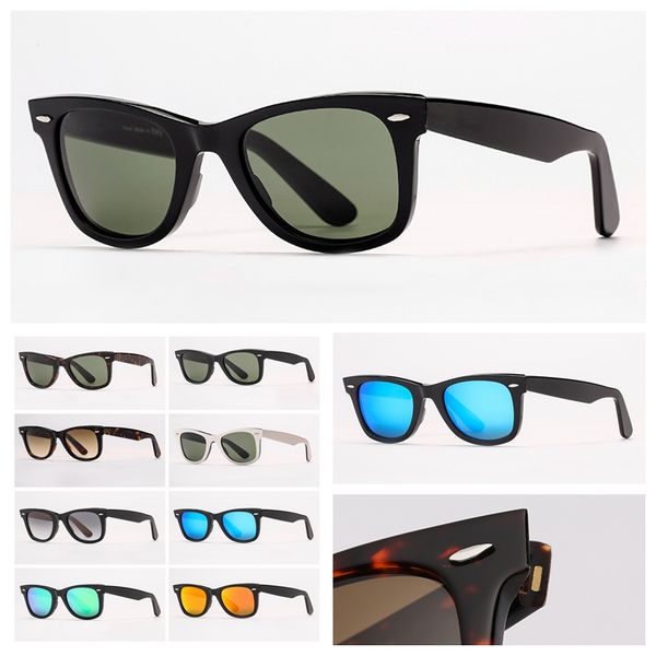 

mens polarized sunglasses womens fashion sunglass driving sun glasses uv protection glass lenses with leather case and red barcode, White;black