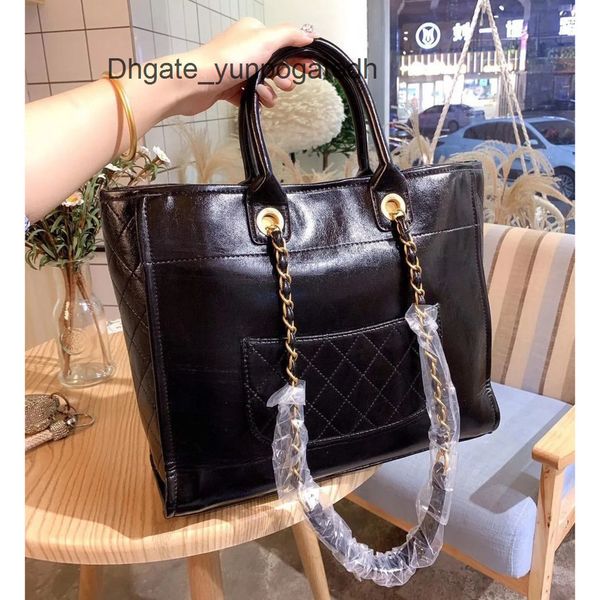 

brand women's luxury handbags beach bags designers ch metal letter badge tote evening bag small mini body leather handbag large female