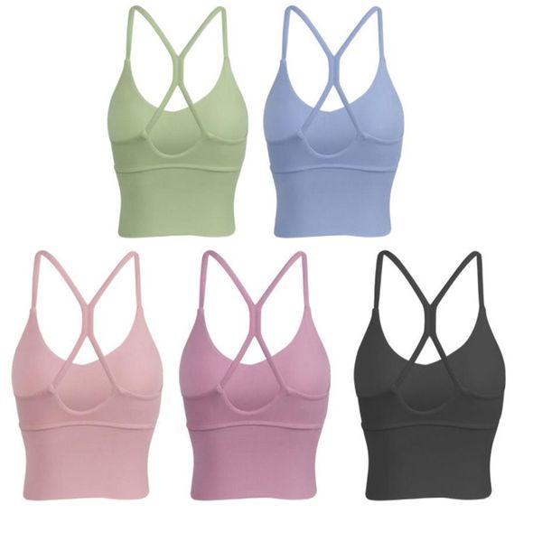 

lu-54 sports bra yoga outfits bodybuilding all match casual gym push up bras crop indoor outdoor workout clothin301a