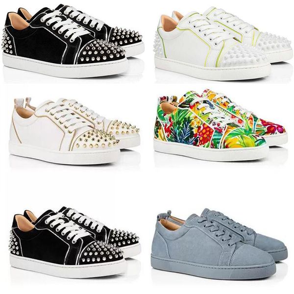 

quality designer luxurys red shoes low-cut thick-soled men's and women's wear designer retro bottom flat casual shoes fashion spik, Black