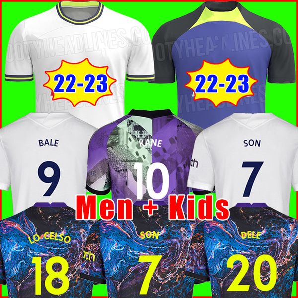 

21 22 23 dele son bale kane soccer jersey hojbjerg bergwijn lo celso kulusevski 2021 2022 2023 lucas bryan football shirt uniforms men, Black;yellow