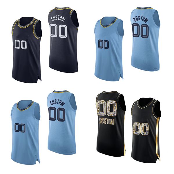 

custom authentic player version stitched basketball jerseys steven adams danny green ja morant jaren jackson ziaire williams brandon clarke, Black;red