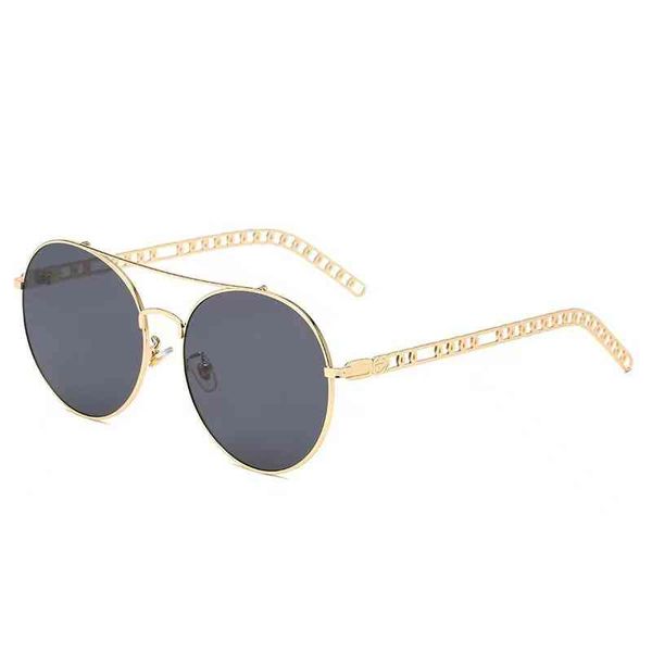 

sunglasses 2022 fashion personality xiaoxiang men's and wo sunglasses metal thin white wo iaco, White;black