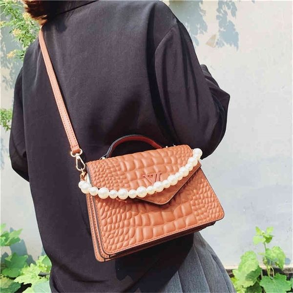 

selling female version portable pearl flap foreign style single shoulder bag diagonal large capacity backpack handbags on clearance sale