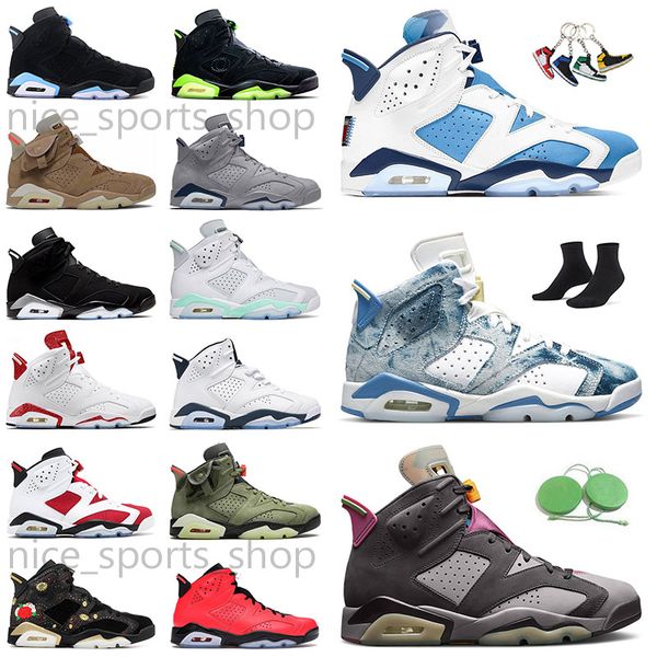 

original og washed denim 6 basketballs shoes jumpman sneakers georgetown metallic silver red oreo sports men women 6s midnight navy bordeaux, White;red