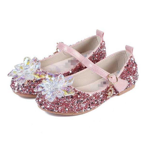 Sandali per ragazze Scarpe basse glitterate Scarpe per bambini con fiocchi di neve in cristallo Accessori per feste danzanti di Halloween