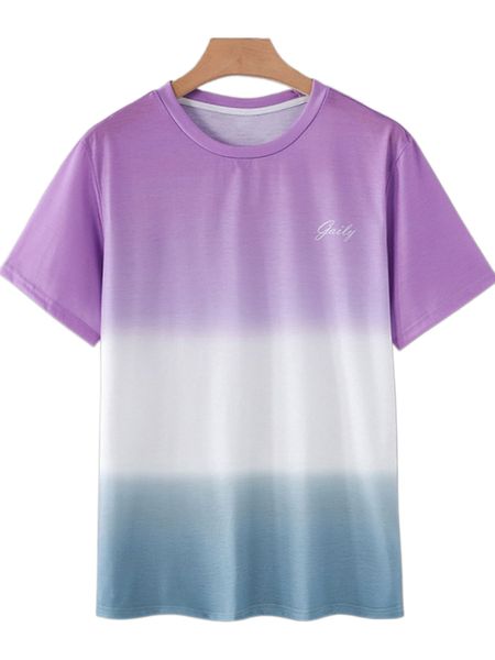 

men letter graphic ombre tee l95l#, White;black