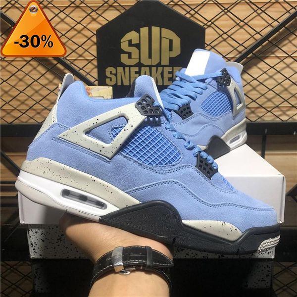 

men women jumpman 4 4s rrtro basketball shoes university blue cream sail fire red white oreo lightning mens massage designer, Black