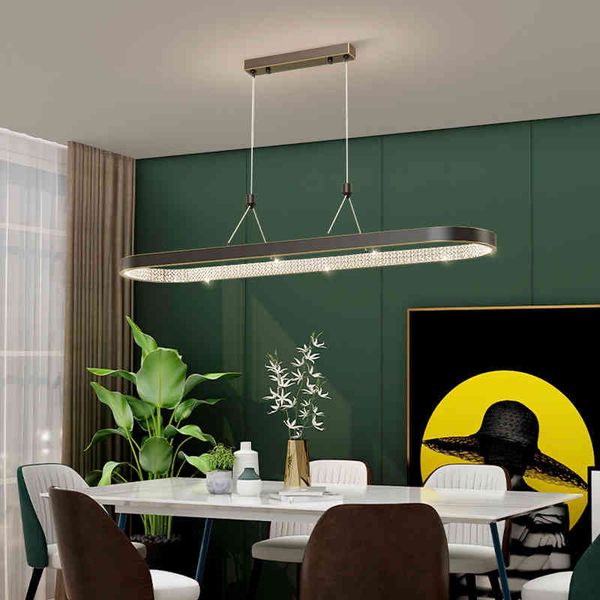 

pendant lamps restaurant chandelier modern simple creative oval nordic light luxury all copper dining table bar front desk starlight jade ch