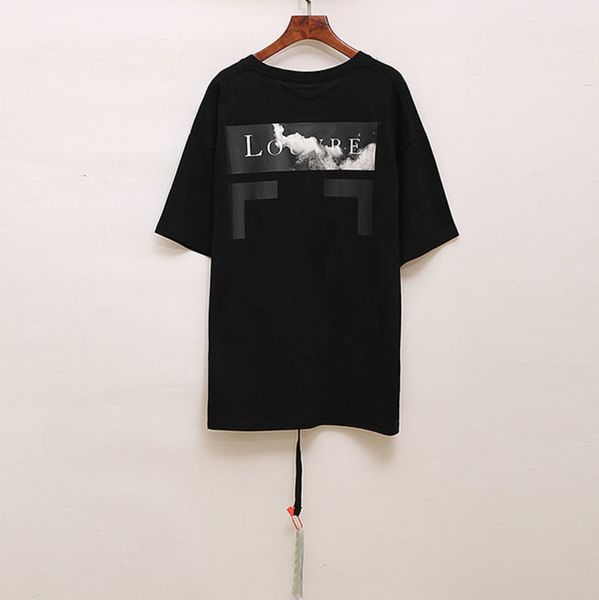 

summer mens loose t shirts fashion tees designers offs brands man women casual t-shirt luxury clothing letter arrow black white tshirts str, White;black