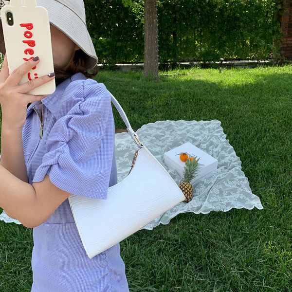 

hbp axillary bag women clutch bags crocodile pattern handbag pu women shoulder purse fashion plain lady cross body wallet