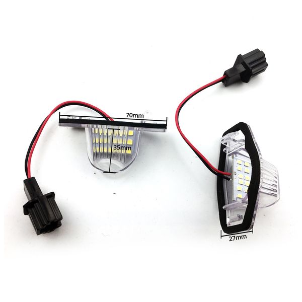 2 pcs Erro LED LED Número de Carro Placa para Honda CRV Fit Jazz Crosstour Odyssey Fluxado Logotipo Insight Insight HRV FRV