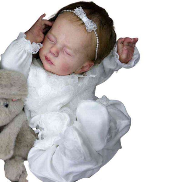 

new 20 inches bebe reborn baby luise kit blank unpainted unfinished molds vinyl parts reborn sleeping kit aa220325