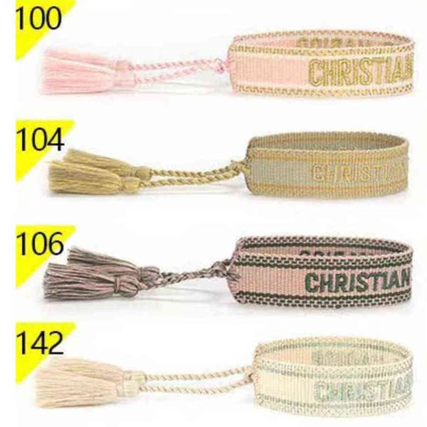 

fashion brand friendship charm bracelets bangles women men adjustable embroidery tassel bangle couple braided jewelry designer woven fabrics, Golden;silver