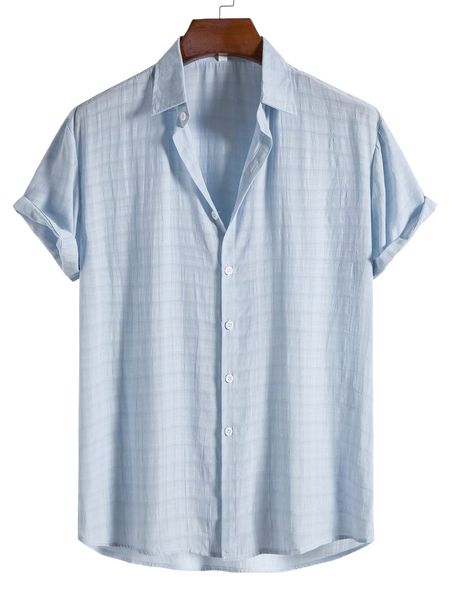 

men solid button front shirt p7oo#, White;black