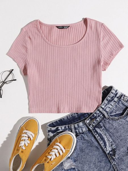 

solid rib-knit p3g3#, White