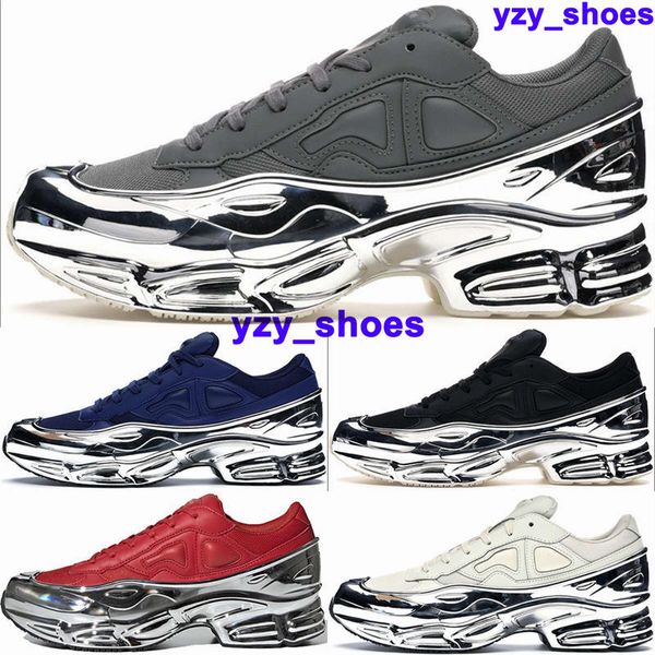 

raf runnings mens ozweego raf simons trainers shoes size 12 sneakers casual designer us12 silver metallic schuhe eur 46 women luxury us 12 c, Black