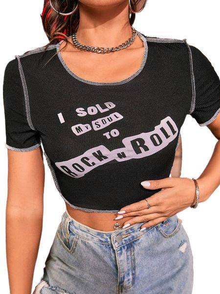 

s.logan graphic stitching c.rop tee 43uu#, White