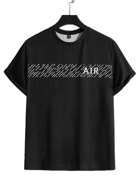 

men letter graphic tee 479a#, White;black
