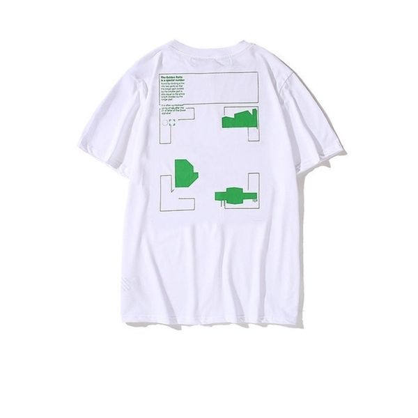 

fashion offs brand luxury mens t shirts designers high-quality t-shirt cotton loose arrow badge original bags women tees casual sport black, White;black