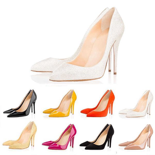 

luxury designer women shoes high heels 8cm 10cm 12cm nude black leather pointed toes pumps dress shoes