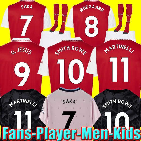 

21 22 23 smith rowe g.jesus saka soccer jersey fans player version odegaard nketiah martinelli tierney 2021 2022 2023 football kits shirt, Black;yellow