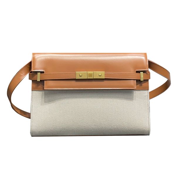 

designer bags fashion genuine leather retro baguette handbag caramel single shoulder bag 29cm