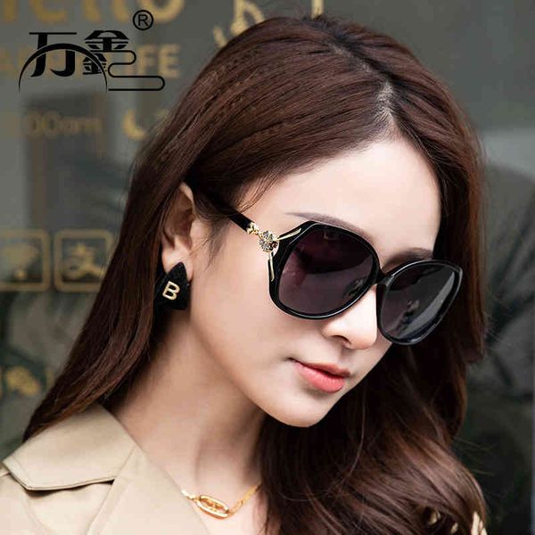 

sunglasses 2022 clover polarized for women fashion large frame elegant, White;black