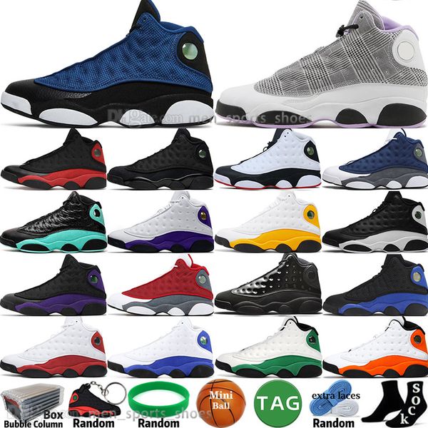 

brave blue red flint bred hyper royal 13 13s mens basketball shoes del sol court purple houndstooth black cat he got game lakers men sports