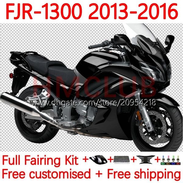 Yamaha için OEM Fairings FJR-1300 FJR 1300 A CC FJR1300A 2001-2016 Yıl Moto Vücut 38No.3 FJR1300 13 14 15 16 FJR-1300A 2013 2014 2015 2016 Tam Gövde Kiti Koyu Siyah