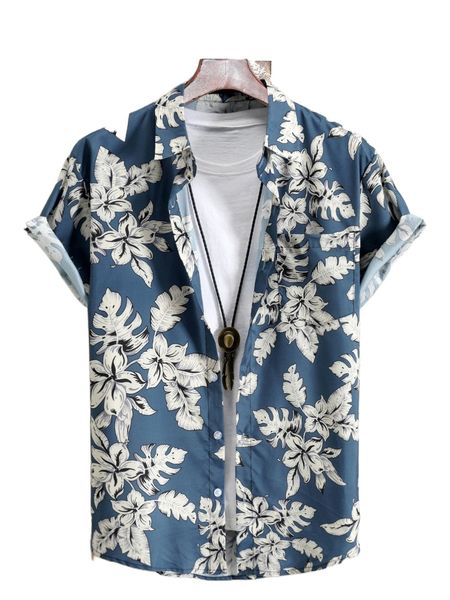 

men random tropical print shirt without tee g2aa#, White;black
