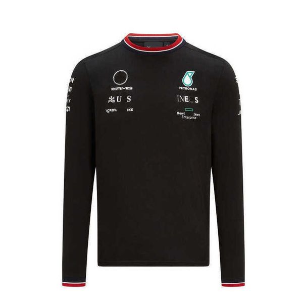 

mens petronas luxury brand sweatshirts t shirts mercedes amg f1 formula one racing women casual long sleeve t-shirts benz lewis hamilton tea, White;black
