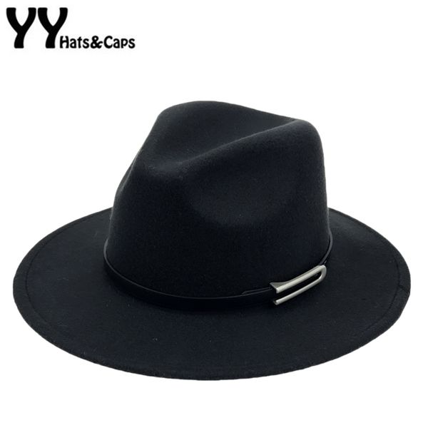 Широкая края осень Trilby Caps Женская мужская мода Top Hat Hat Jazz Cap Winter Panama Hat Vintage Fedoras Мужчины мафио