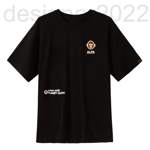 

men's t-shirts designer ape men's and women's short sleeve t-shirt spring summer 22 trend ape legion rubber seal letter print, White;black