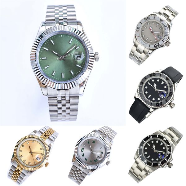 

st9 watch goes destro black green bezel ceramic automatic mechanical stainless steel big magnifier 26720vtnr sapphire glass 40mm men watches, Slivery;brown