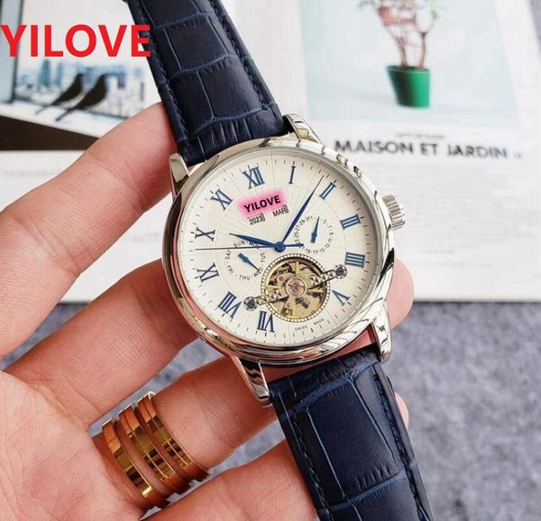 Multi-Arten Designer automatische mechanische 2813 Uhrwerk Uhr Männer Größe 43 mm bis 48 mm echtes Leder Mond Sport Selbstaufzug Orologio di Lusso Armbanduhr präsentiert