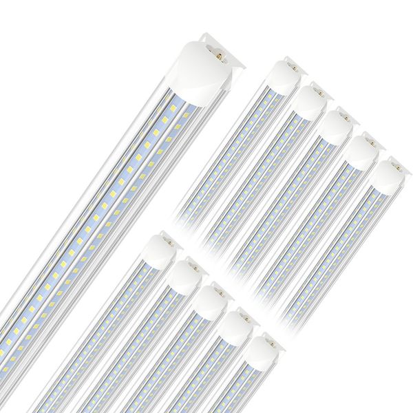 Luzes de tubo LED de estoque T8 dos EUA 8ft D -Forma 90W 6000K LEDS TUBOS