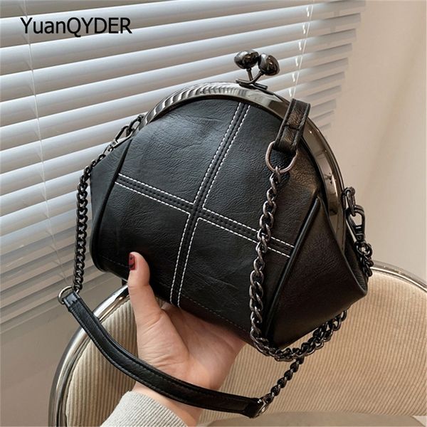 

fashion chain design ladies shoulder bag pu leather women messenger bags solid color womens wallet bolsos 220722
