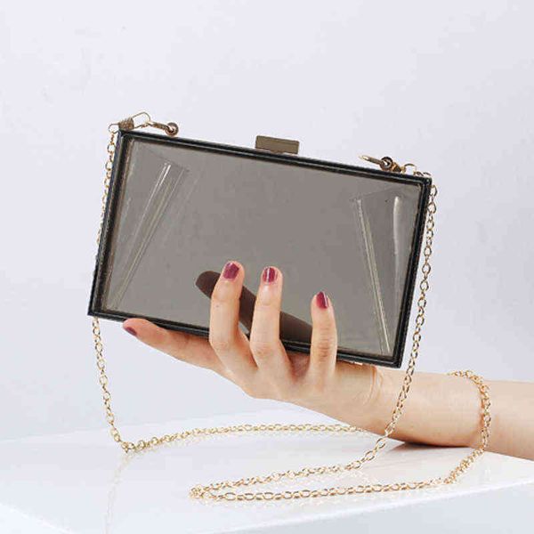 

nxy evening bags transparent clear bag crossbody clutch for women 2022 new luxury handbags candy colors designer shoulder purses 220510