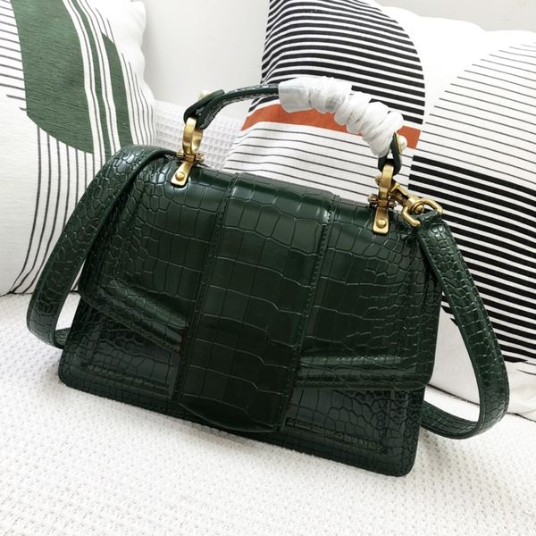

women bags branded handbags crocodile pattern one-shoulder diagonal bags baroque style design pearl metal buckle fashion retro versatile
