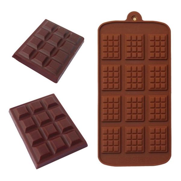Backformen Silikon Schokoladenform 12 Waffelwerkzeuge Antihaft-Kuchenform Gelee Süßigkeiten 3D DIY Formen KüchenzubehörBacken