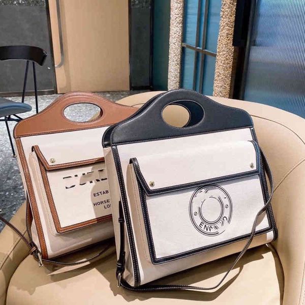 

bags crossbody burberys luxury cilndisy pocket bag canvas splicing single shoulder diagonal span porvycr