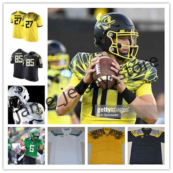 XFLSP College Personalizado Oregon Ducks Football Jersey 8 Marcus Mariota 6 De'antony Thomas