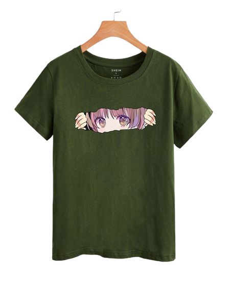

figure graphic round neck tee x6ez#, White