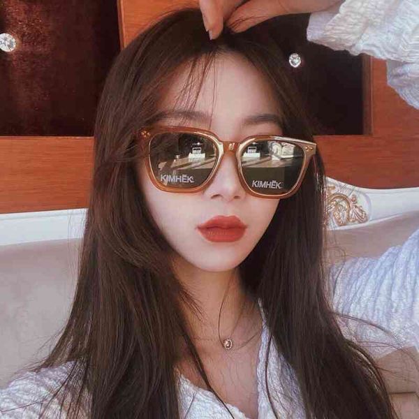

letter sunglasses kim korean fashion anchor same tan plate sc3w, White;black