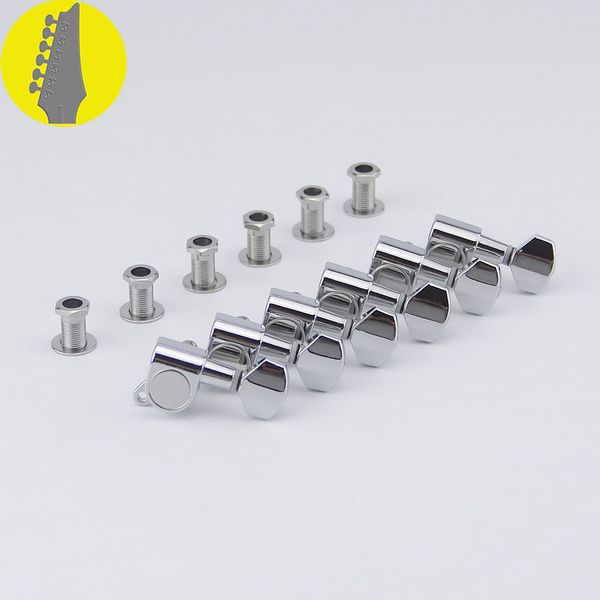 

1 set 6 in-line guitar machine heads tuners chrome