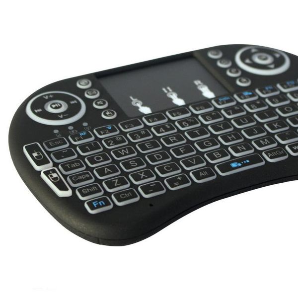 Mouse de ar sem fio 2.4G teclado sem fio Controle remoto Keyboards Touchpad Backlight para