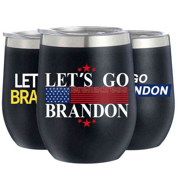

12oz lets go brandon sell stainless steel beer tumbler travel beer mug water bottle thermos coffee mugs