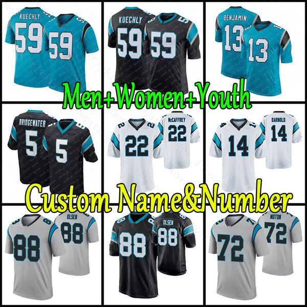 

22 christian mccaffrey 2 dj moore jersey football ikem ekwonu jaycee horn jeremy chinn jerseys shaq thompson brian burns derrick brown terra, Black;red