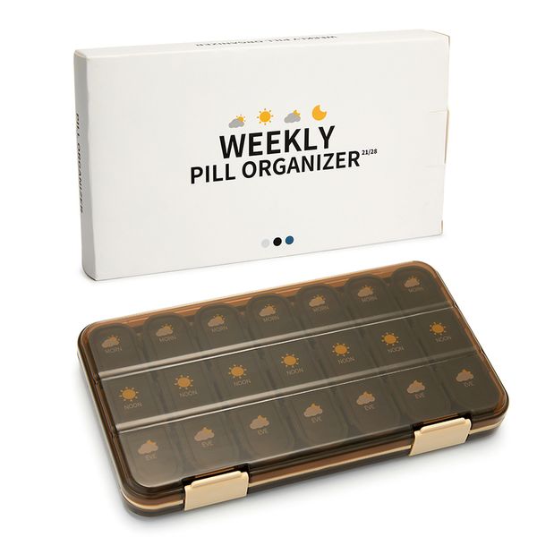 

7/21/28 grids weekly pill box large capacity tablets medicine storage pill case vitamin organizer pastillero pillbox health care 220711